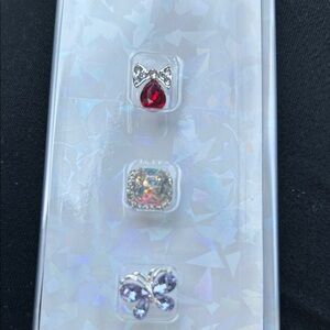 ✨ 3-Piece Nail Jewelry Set – Butterfly & Gem Accents ✨